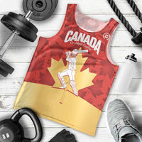 Custom Canada Cricket Men Tank Top Come On Maple Leaf