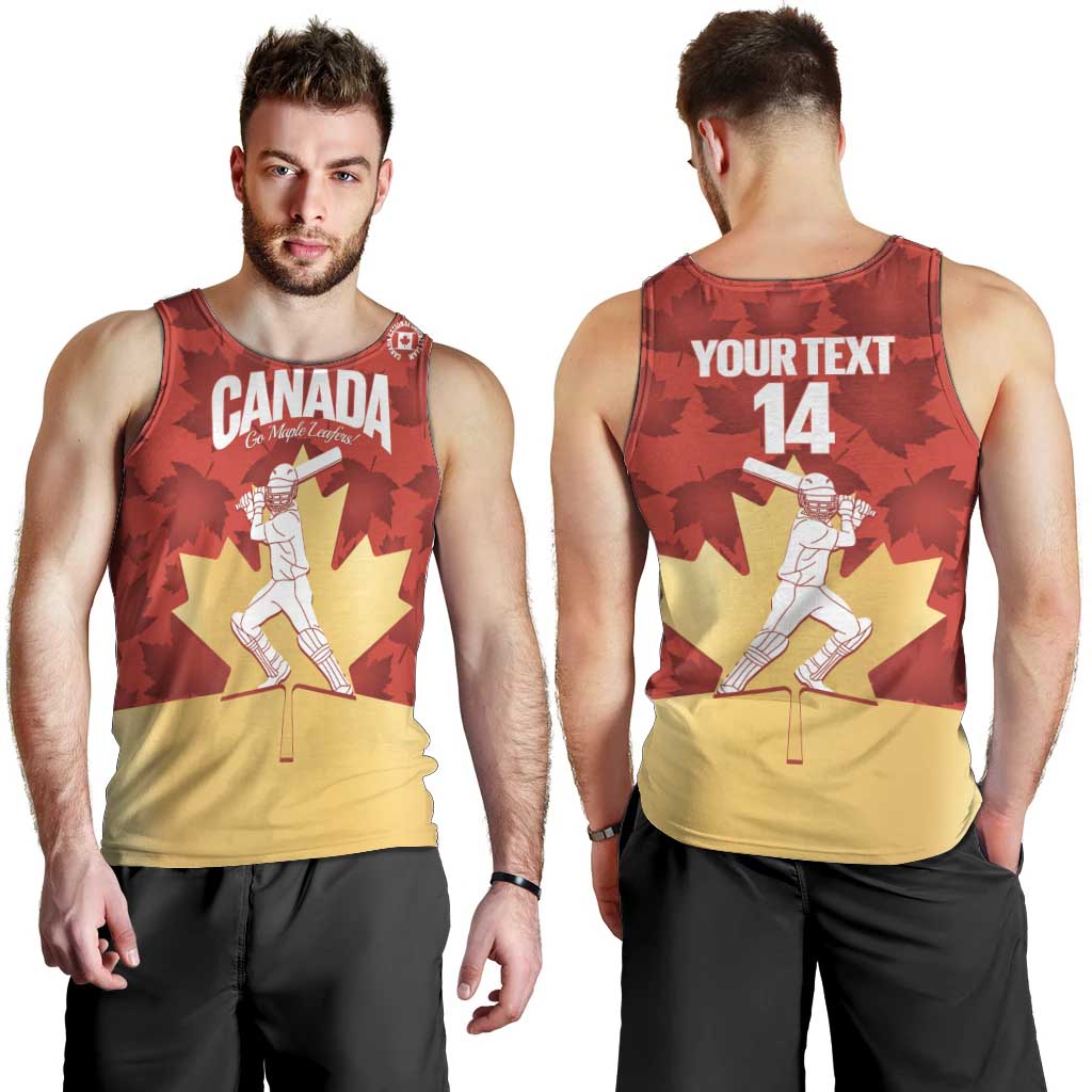 Custom Canada Cricket Men Tank Top Come On Maple Leaf