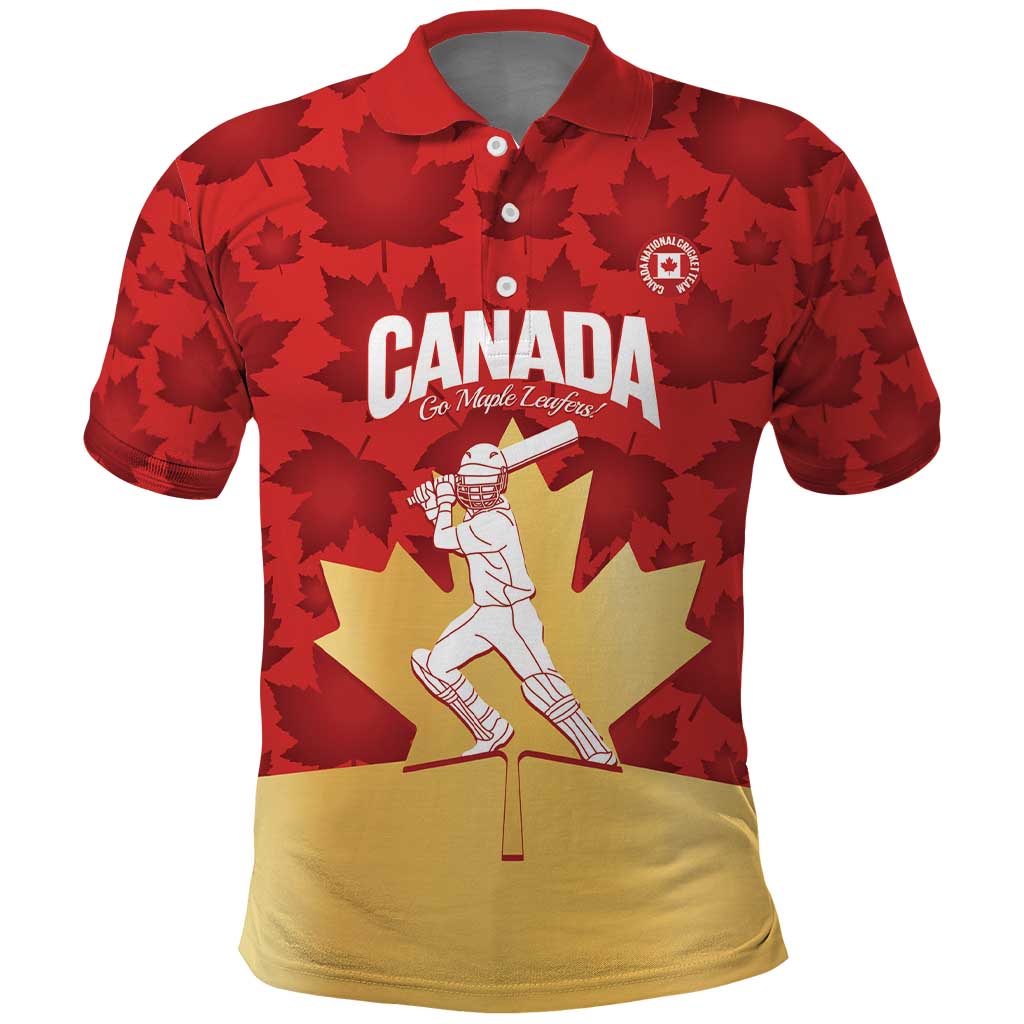 Custom Canada Cricket Polo Shirt Come On Maple Leaf