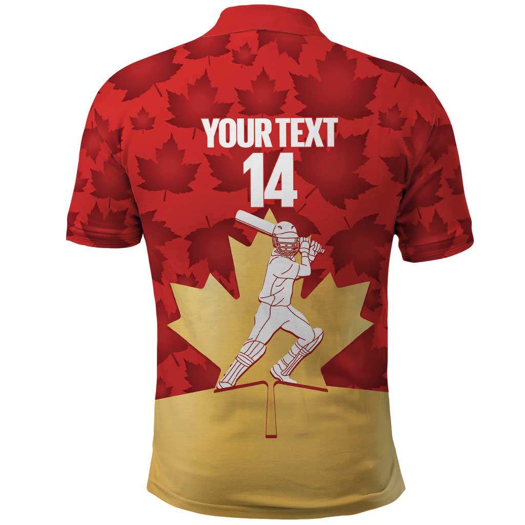 Custom Canada Cricket Polo Shirt Come On Maple Leaf