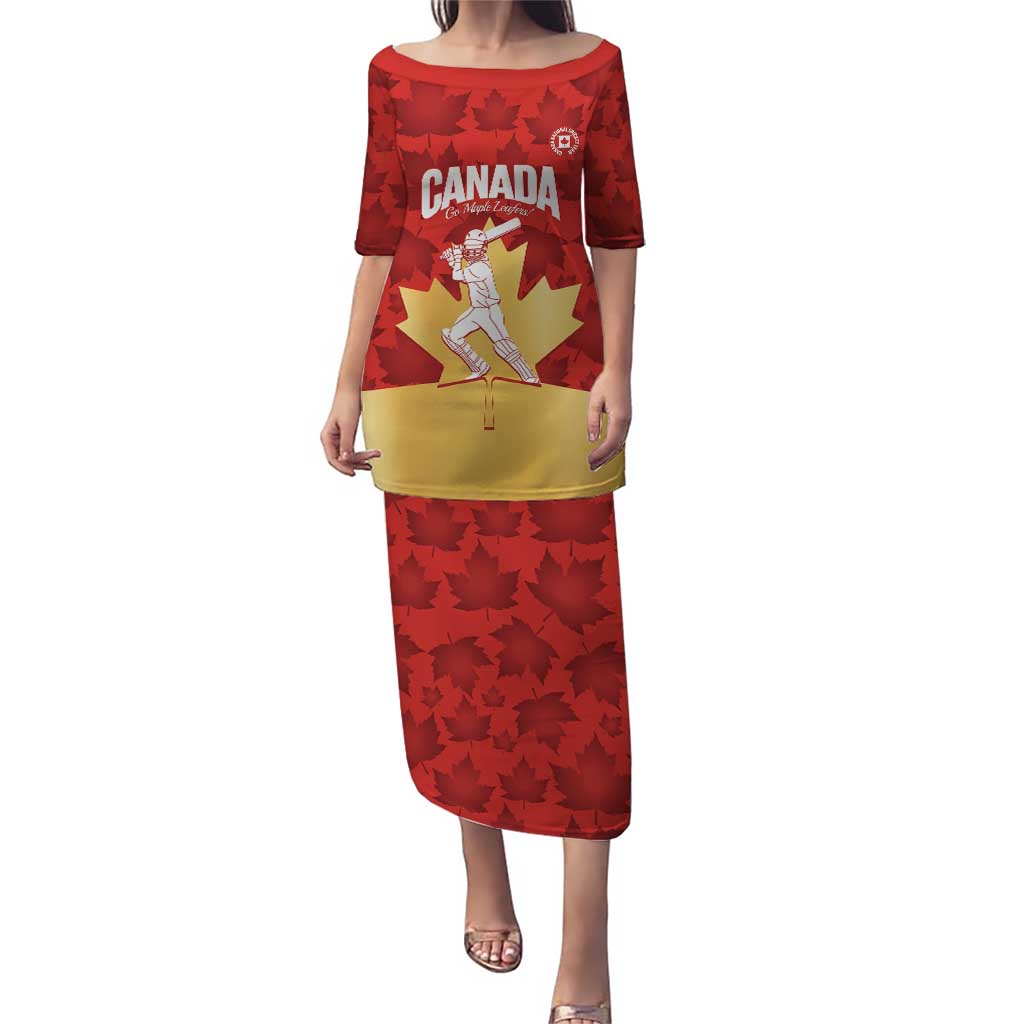 Custom Canada Cricket Puletasi Come On Maple Leaf