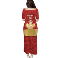 Custom Canada Cricket Puletasi Come On Maple Leaf