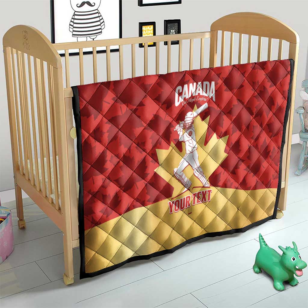 Custom Canada Cricket Quilt Come On Maple Leaf