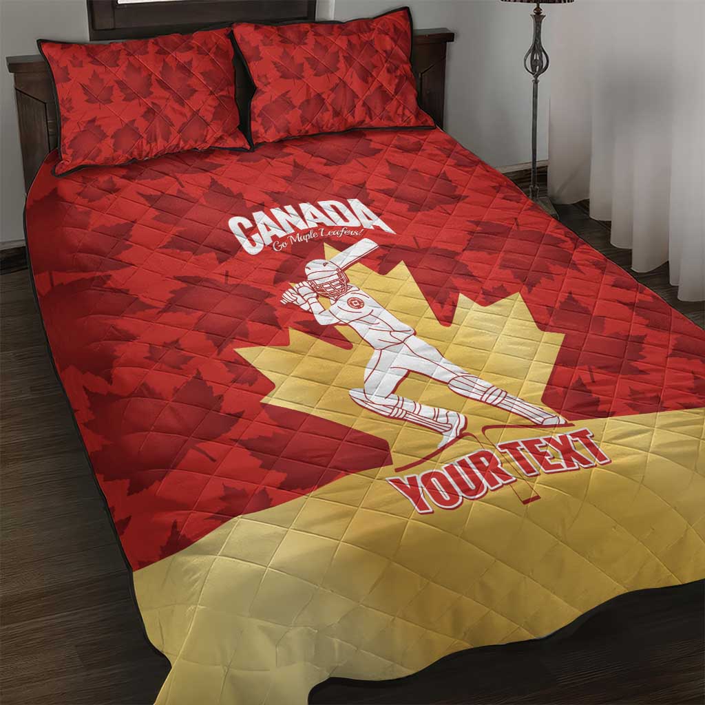 Custom Canada Cricket Quilt Bed Set Come On Maple Leaf