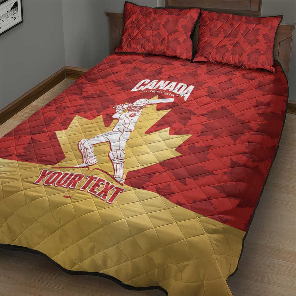 Custom Canada Cricket Quilt Bed Set Come On Maple Leaf