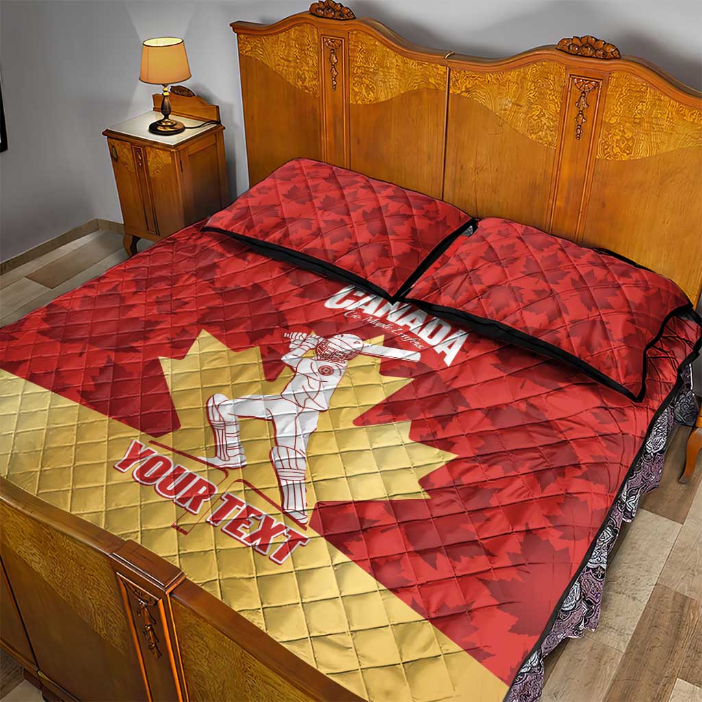 Custom Canada Cricket Quilt Bed Set Come On Maple Leaf