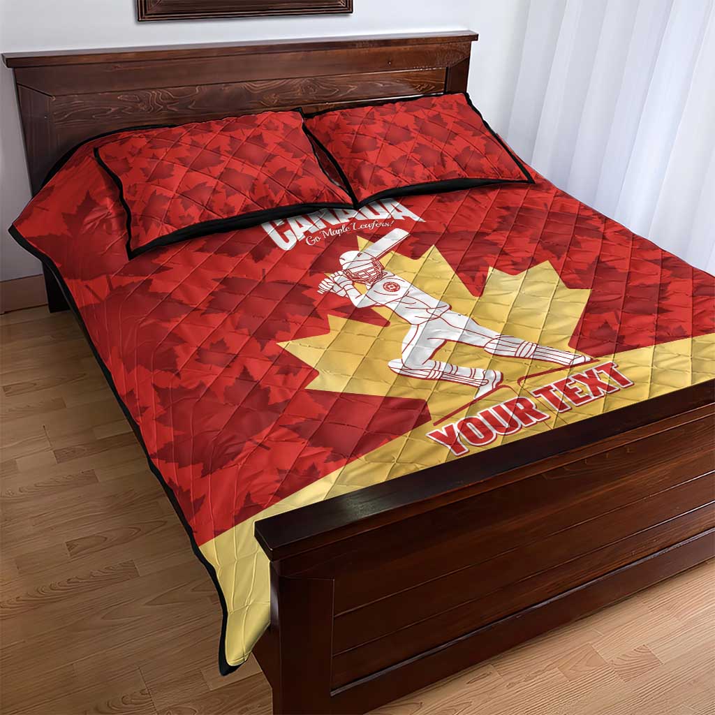 Custom Canada Cricket Quilt Bed Set Come On Maple Leaf