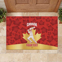 Custom Canada Cricket Rubber Doormat Come On Maple Leaf