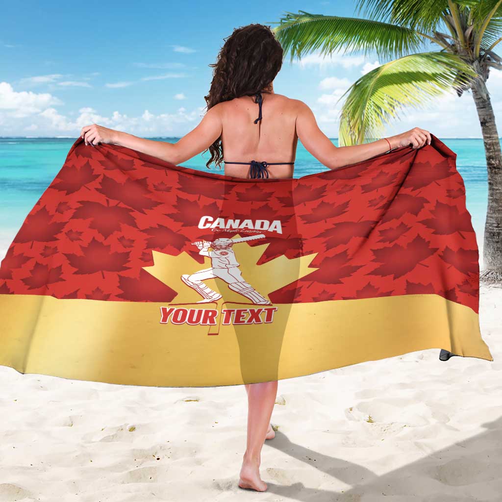 Custom Canada Cricket Sarong Come On Maple Leaf