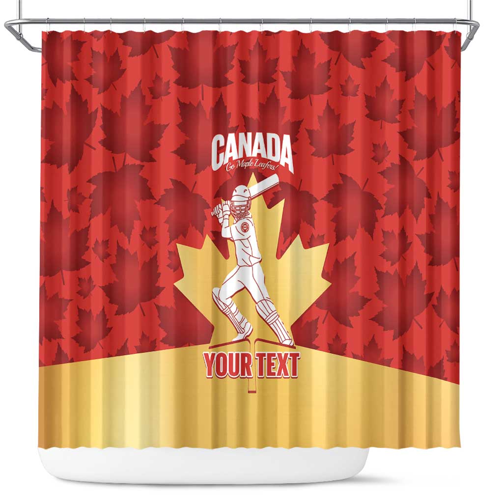 Custom Canada Cricket Shower Curtain Come On Maple Leaf