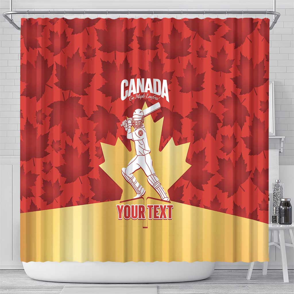 Custom Canada Cricket Shower Curtain Come On Maple Leaf