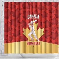 Custom Canada Cricket Shower Curtain Come On Maple Leaf