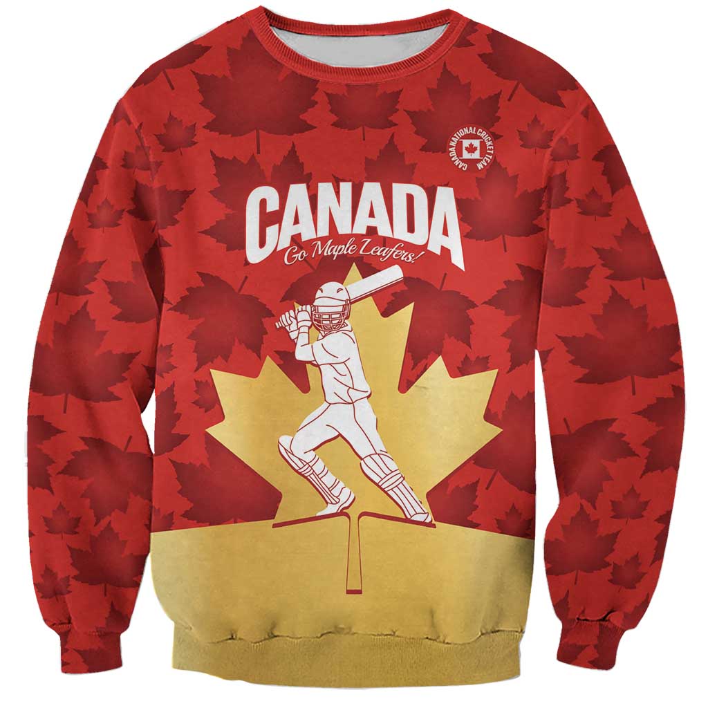 Custom Canada Cricket Sweatshirt Come On Maple Leaf