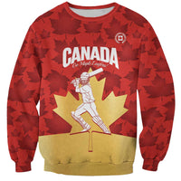 Custom Canada Cricket Sweatshirt Come On Maple Leaf