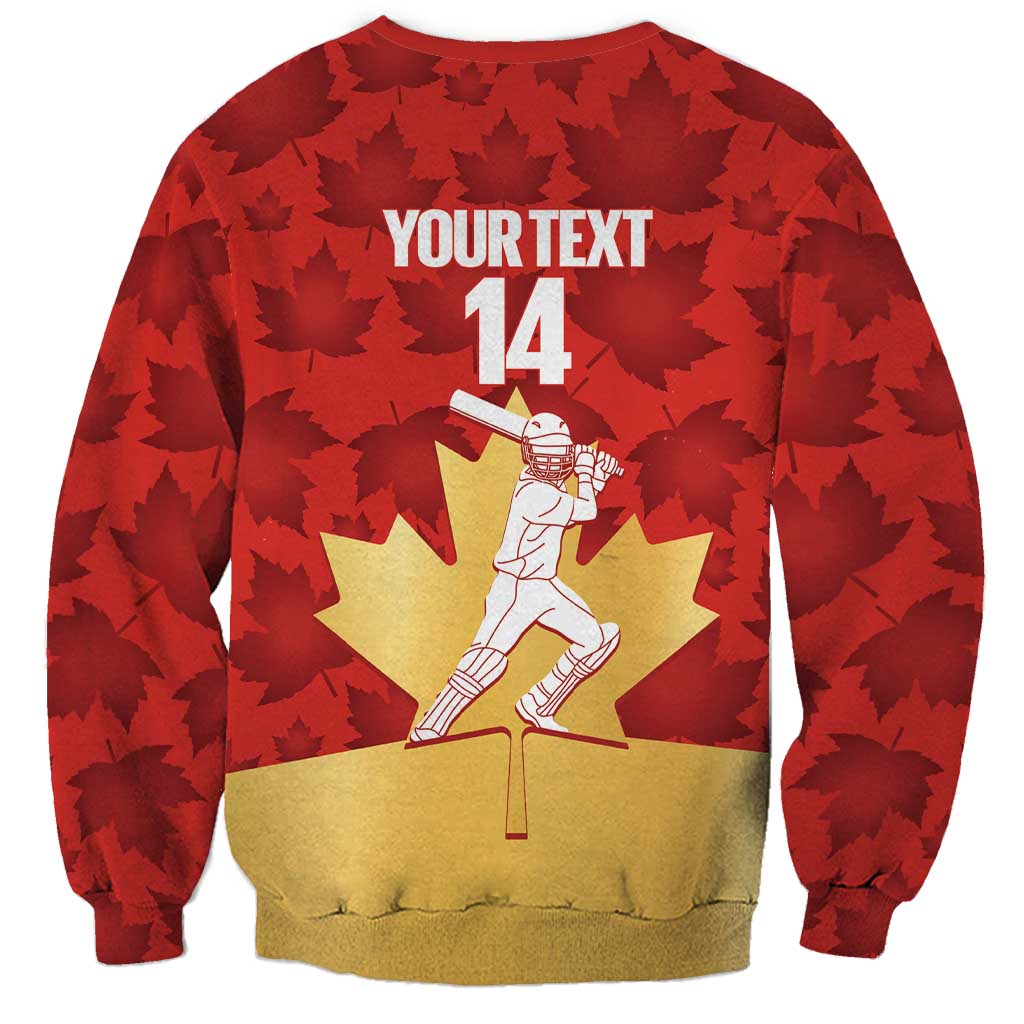 Custom Canada Cricket Sweatshirt Come On Maple Leaf