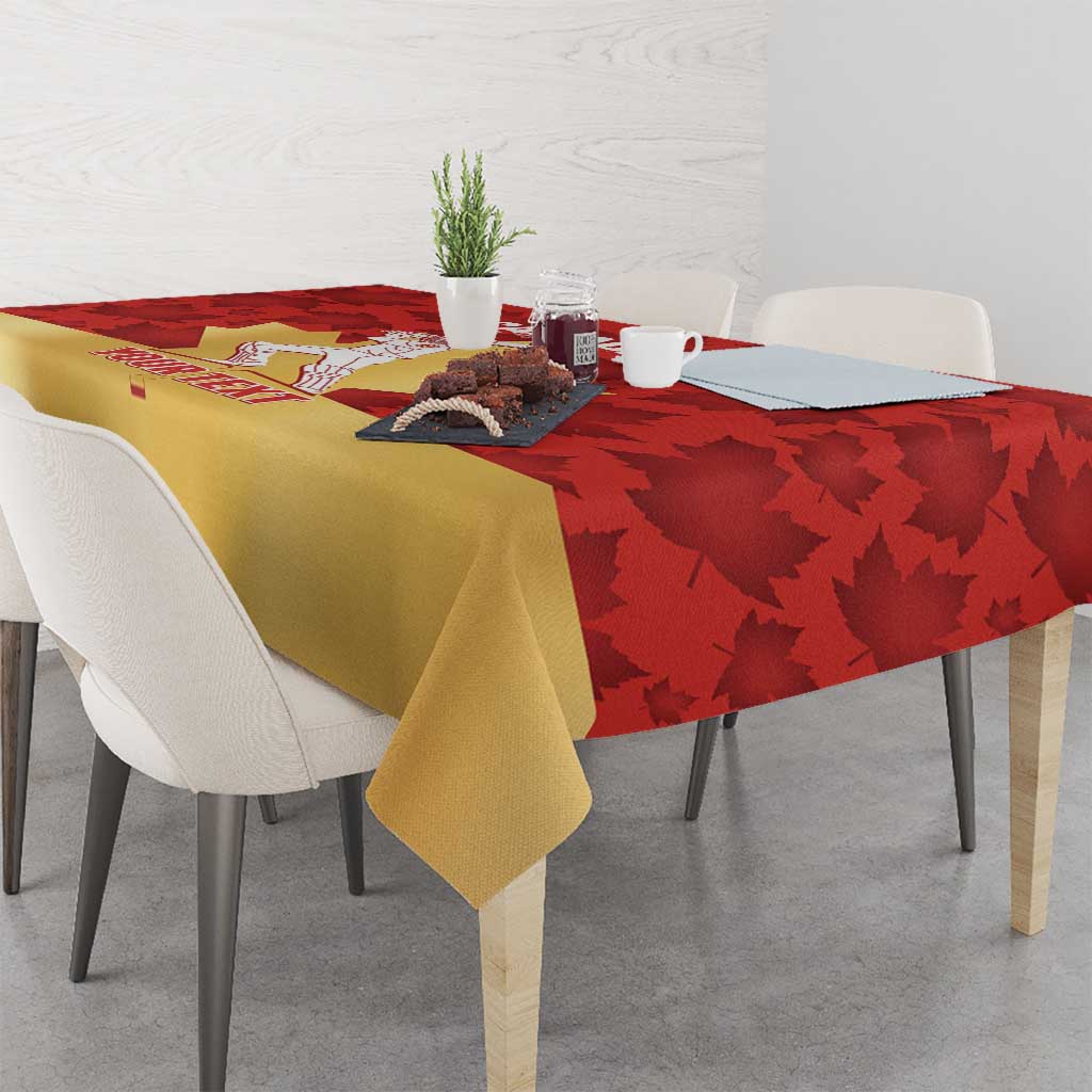 Custom Canada Cricket Tablecloth Come On Maple Leaf
