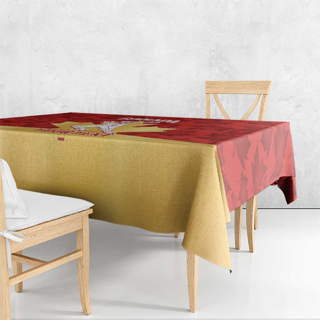 Custom Canada Cricket Tablecloth Come On Maple Leaf