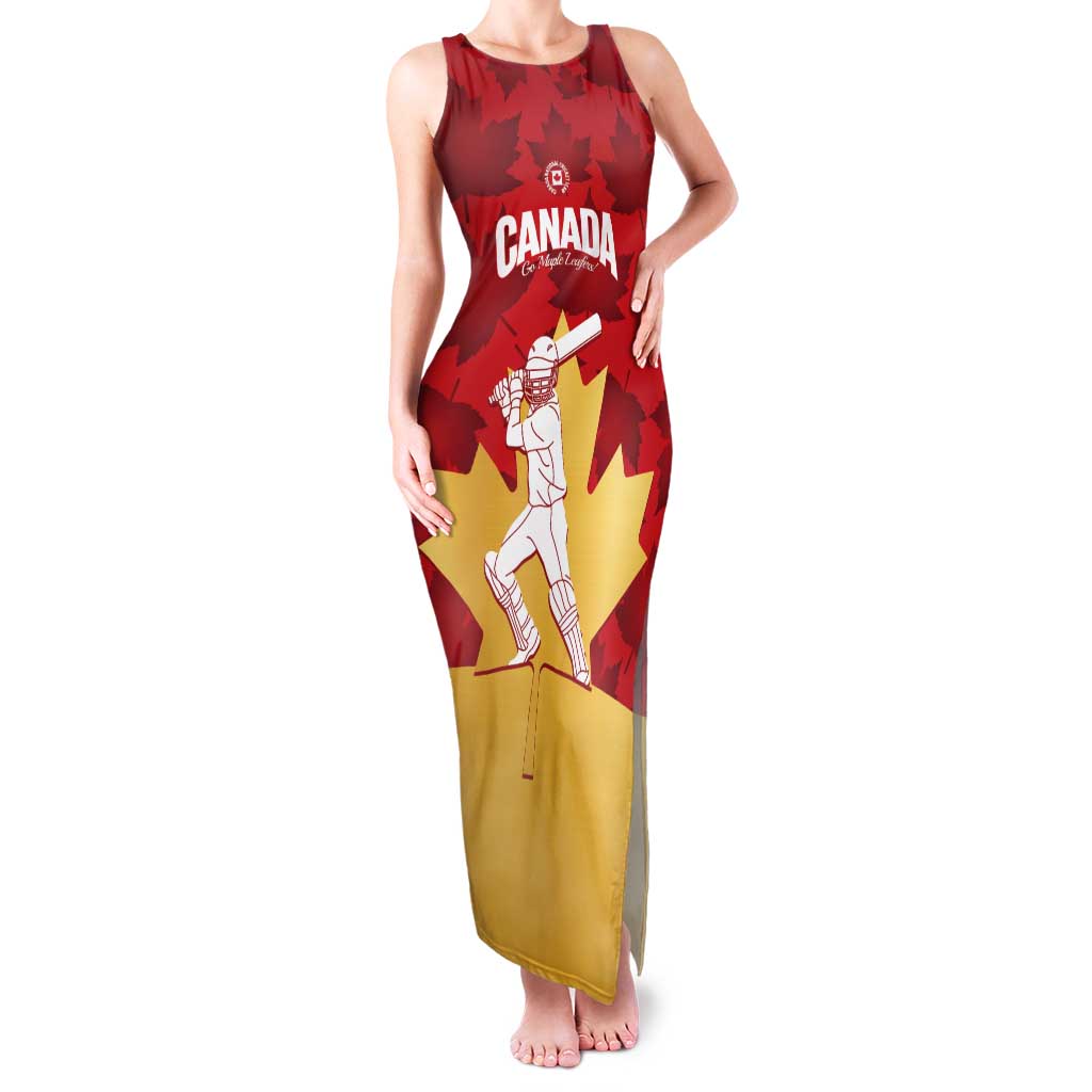 Custom Canada Cricket Tank Maxi Dress Come On Maple Leaf
