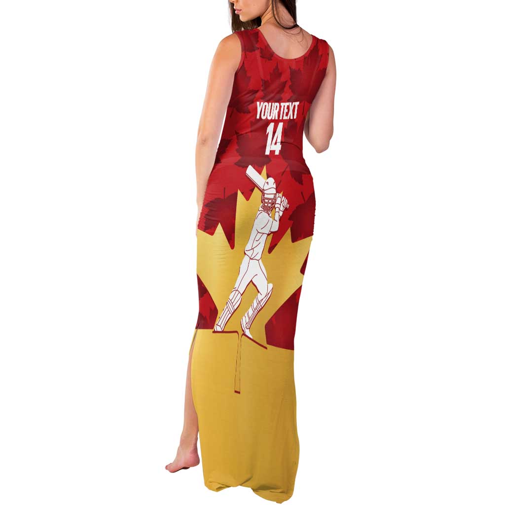 Custom Canada Cricket Tank Maxi Dress Come On Maple Leaf