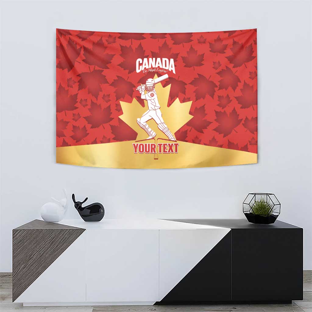 Custom Canada Cricket Tapestry Come On Maple Leaf