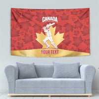Custom Canada Cricket Tapestry Come On Maple Leaf