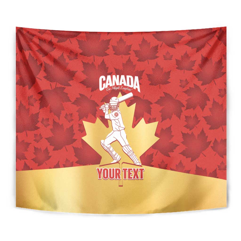 Custom Canada Cricket Tapestry Come On Maple Leaf