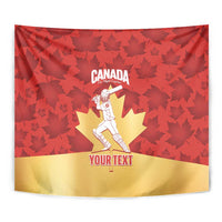 Custom Canada Cricket Tapestry Come On Maple Leaf