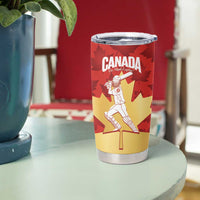 Custom Canada Cricket Tumbler Cup Come On Maple Leaf