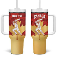 Custom Canada Cricket Tumbler With Handle Come On Maple Leaf