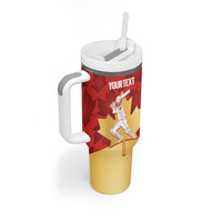 Custom Canada Cricket Tumbler With Handle Come On Maple Leaf