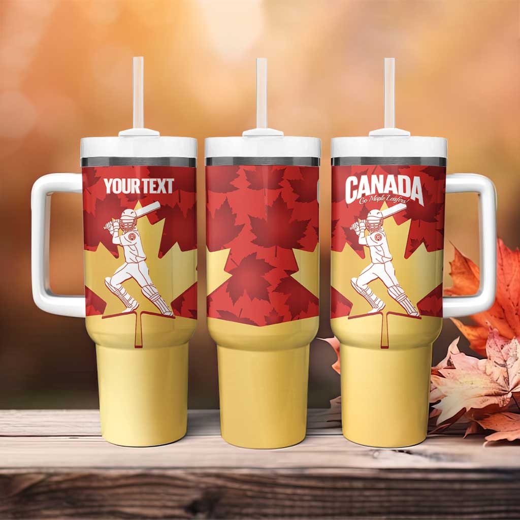 Custom Canada Cricket Tumbler With Handle Come On Maple Leaf