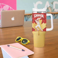 Custom Canada Cricket Tumbler With Handle Come On Maple Leaf