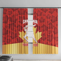 Custom Canada Cricket Window Curtain Come On Maple Leaf