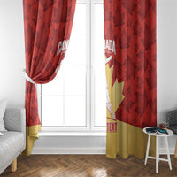 Custom Canada Cricket Window Curtain Come On Maple Leaf