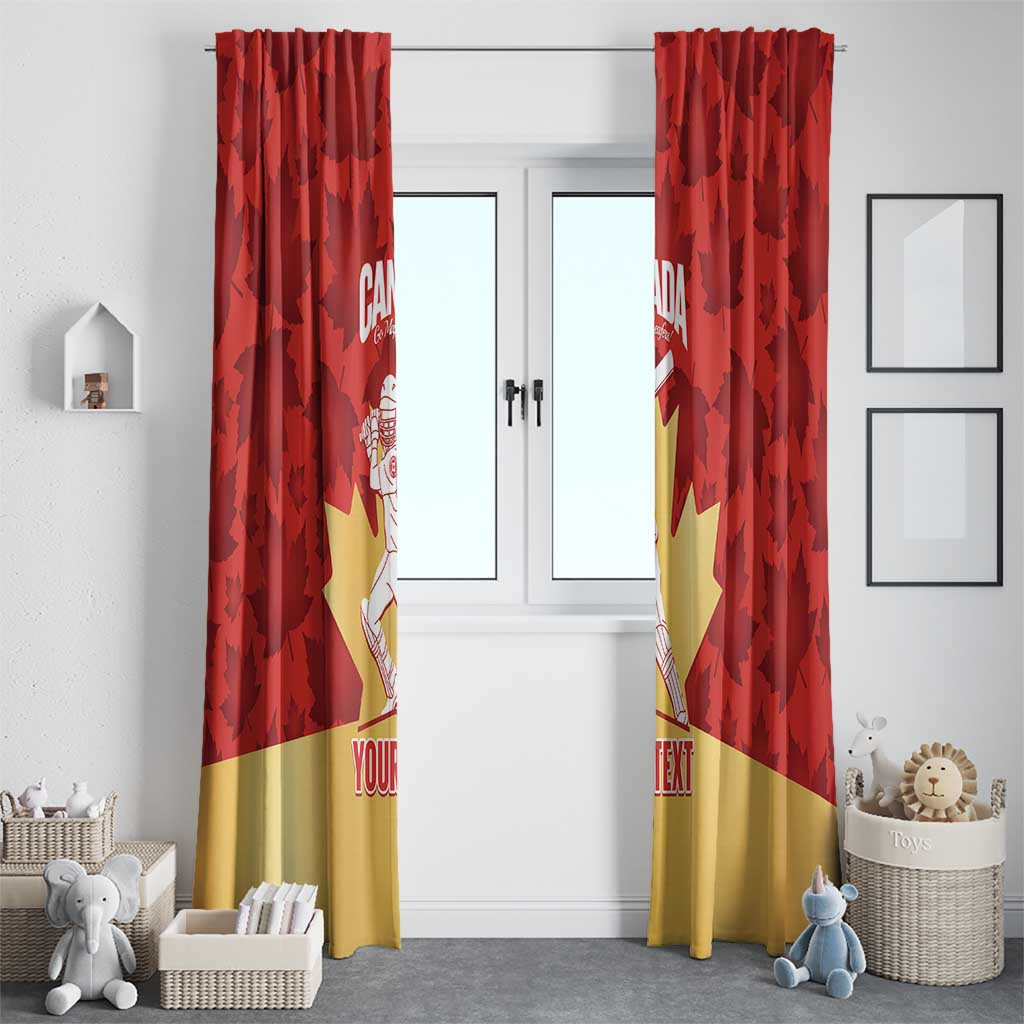 Custom Canada Cricket Window Curtain Come On Maple Leaf