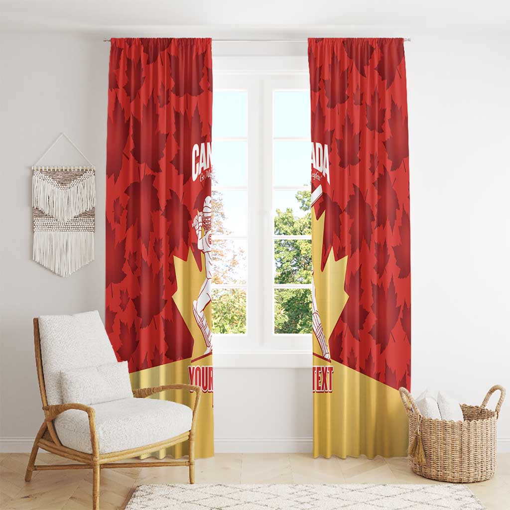 Custom Canada Cricket Window Curtain Come On Maple Leaf