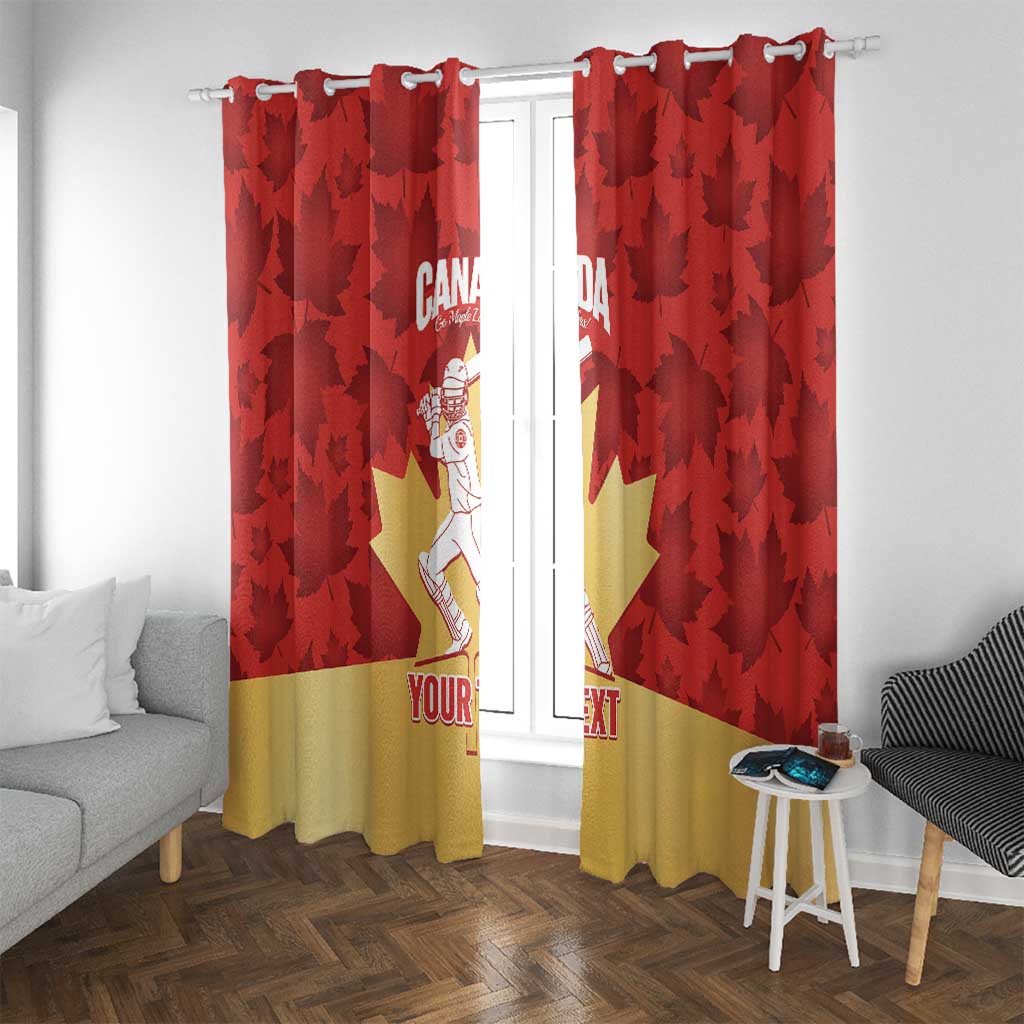 Custom Canada Cricket Window Curtain Come On Maple Leaf