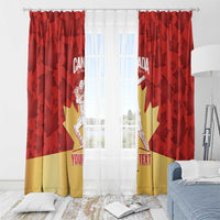 Custom Canada Cricket Window Curtain Come On Maple Leaf