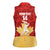 Custom Canada Cricket Women Sleeveless Polo Shirt Come On Maple Leaf