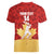 Custom Canada Cricket Women V-Neck T-Shirt Come On Maple Leaf