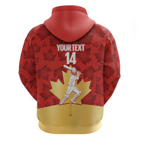 Custom Canada Cricket Zip Hoodie Come On Maple Leaf