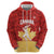 Custom Canada Cricket Zip Hoodie Come On Maple Leaf