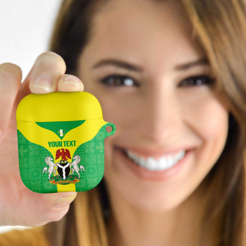 Custom Nigeria Cricket AirPods Case Go Yellow Greens - Wonder Print Shop
