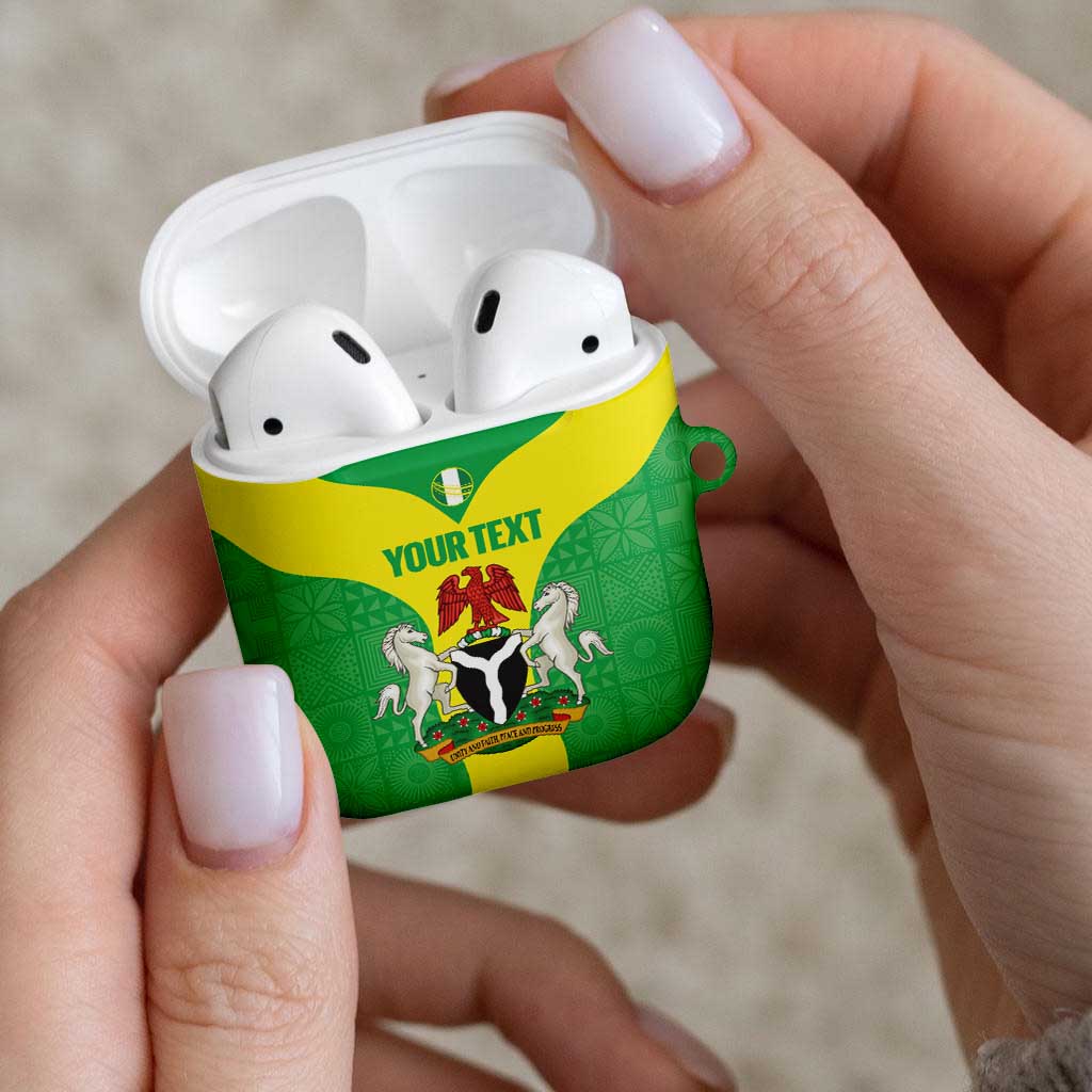 Custom Nigeria Cricket AirPods Case Go Yellow Greens - Wonder Print Shop