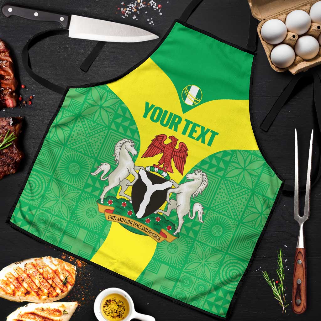 Custom Nigeria Cricket Apron Go Yellow Greens - Wonder Print Shop