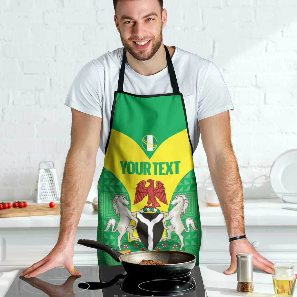 Custom Nigeria Cricket Apron Go Yellow Greens - Wonder Print Shop
