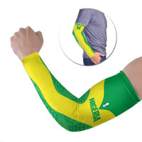 Custom Nigeria Cricket Arm Sleeves Go Yellow Greens - Wonder Print Shop