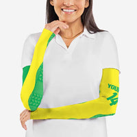 Custom Nigeria Cricket Arm Sleeves Go Yellow Greens - Wonder Print Shop