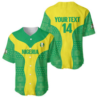 Custom Nigeria Cricket Baseball Jersey Go Yellow Greens - Wonder Print Shop