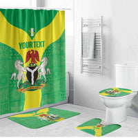 Custom Nigeria Cricket Bathroom Set Go Yellow Greens - Wonder Print Shop